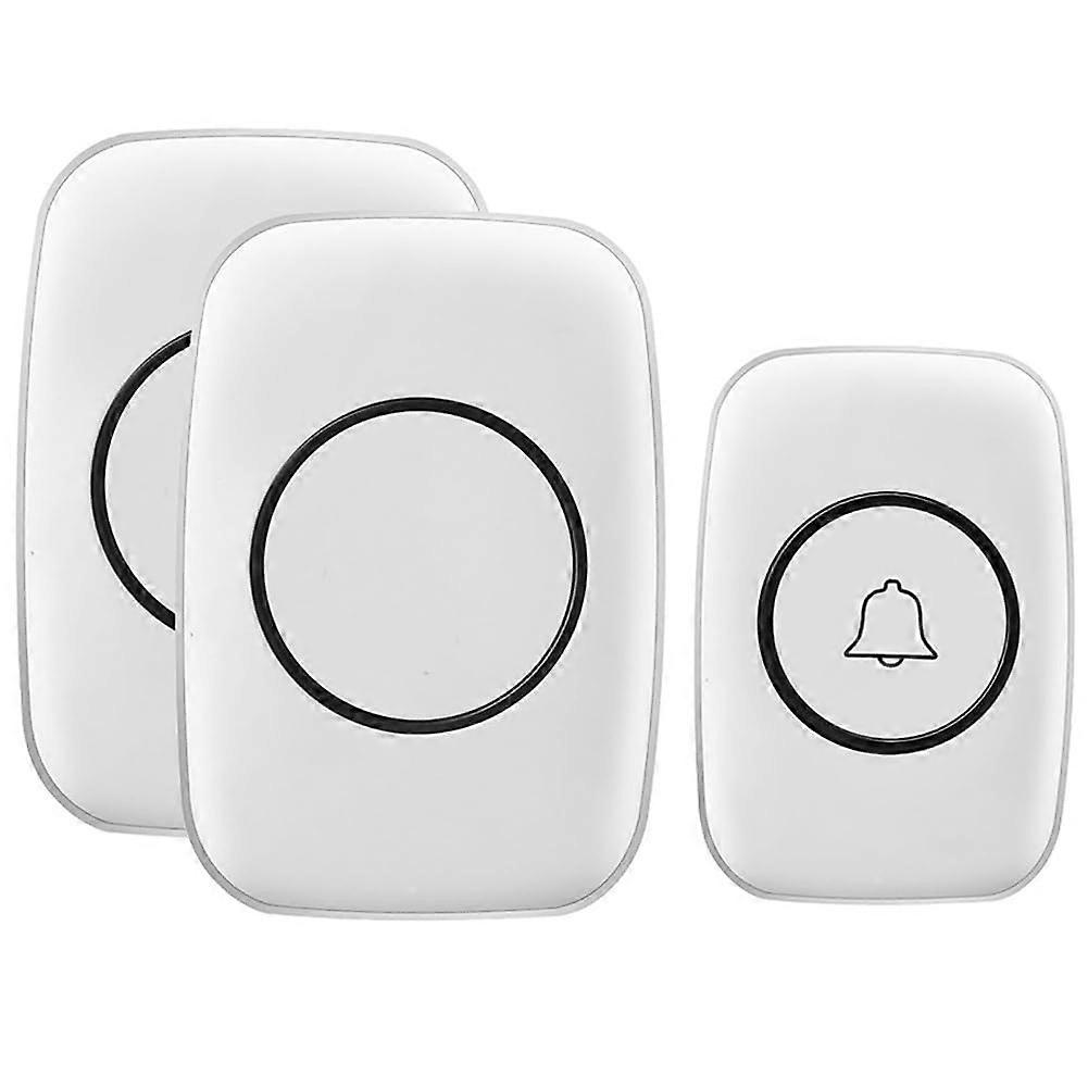 Wireless Doorbell, 300m Range Outdoor Waterproof, 60 Melodies, PlugIn Receiver, White