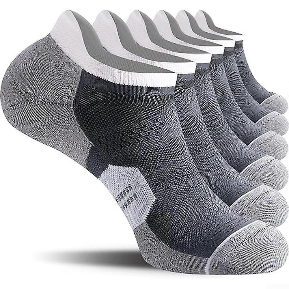 Herren Bootssocken Grau Retro Karomuster Leichte Socken für Herren Größe M bis L