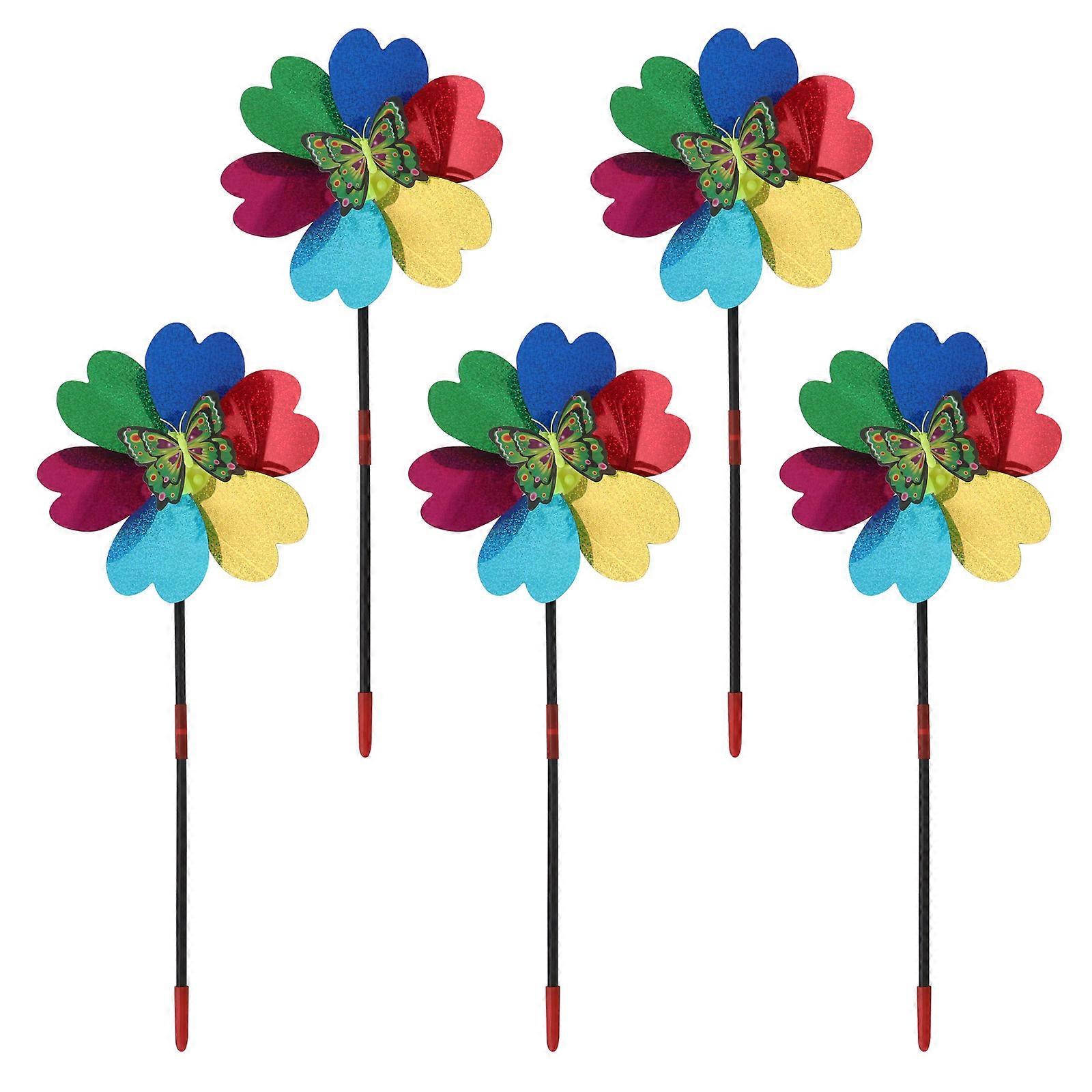 Children Pinwheel Toys Butterflies Pattern 53x20cm Party Store Layout 5Set
