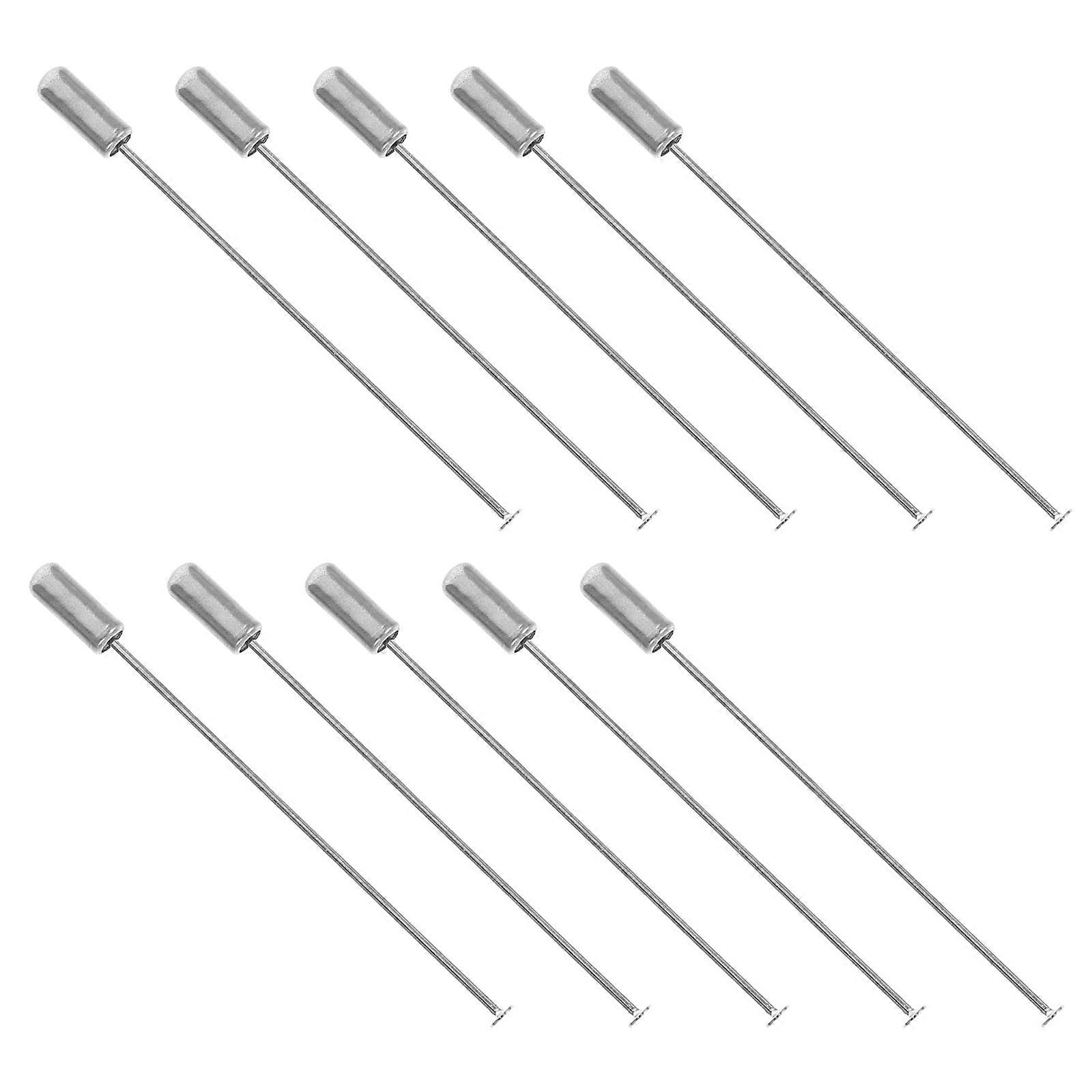 Stick Pin Costume Decor Diy Accessories Silver 6.50X0.20X0.20CM Apparel Pin 10Pcs