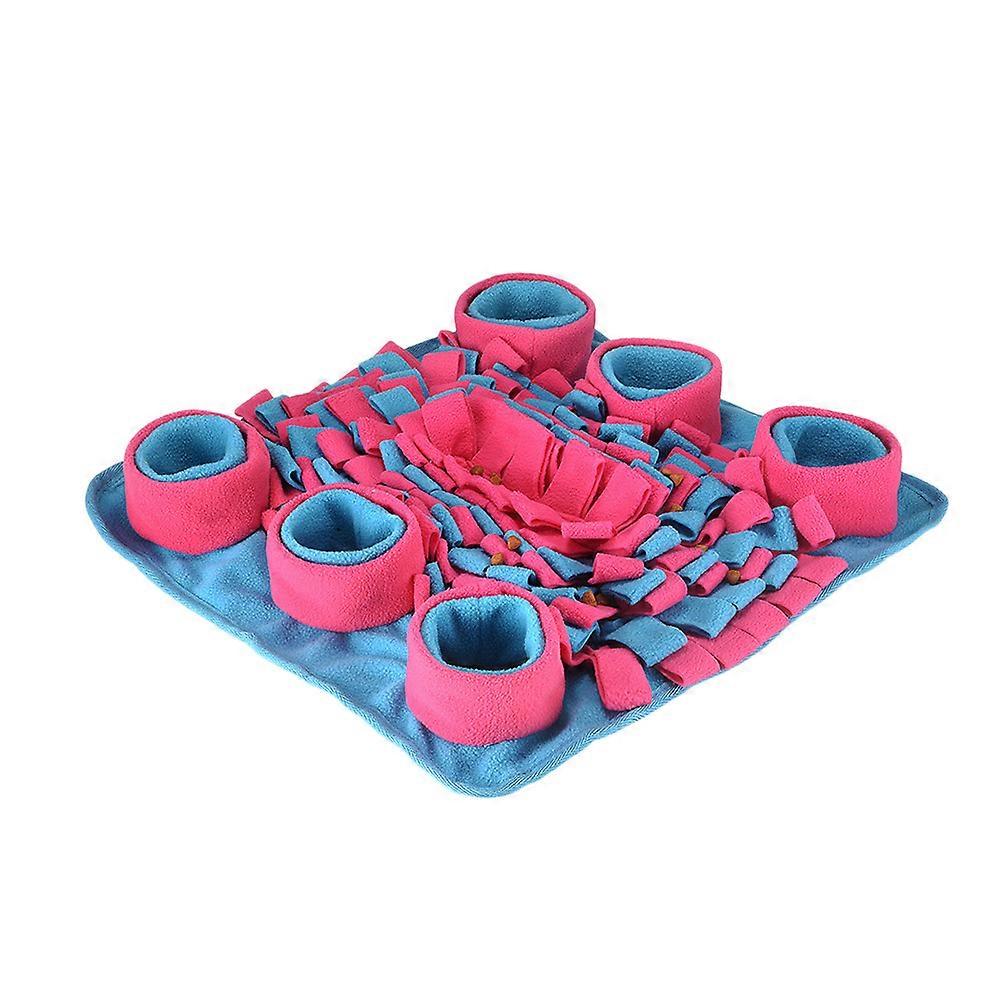 Feeder Mat Pet Food Pad Square Shape Machine Washable Multi-Color 42*42cm 1Pcs