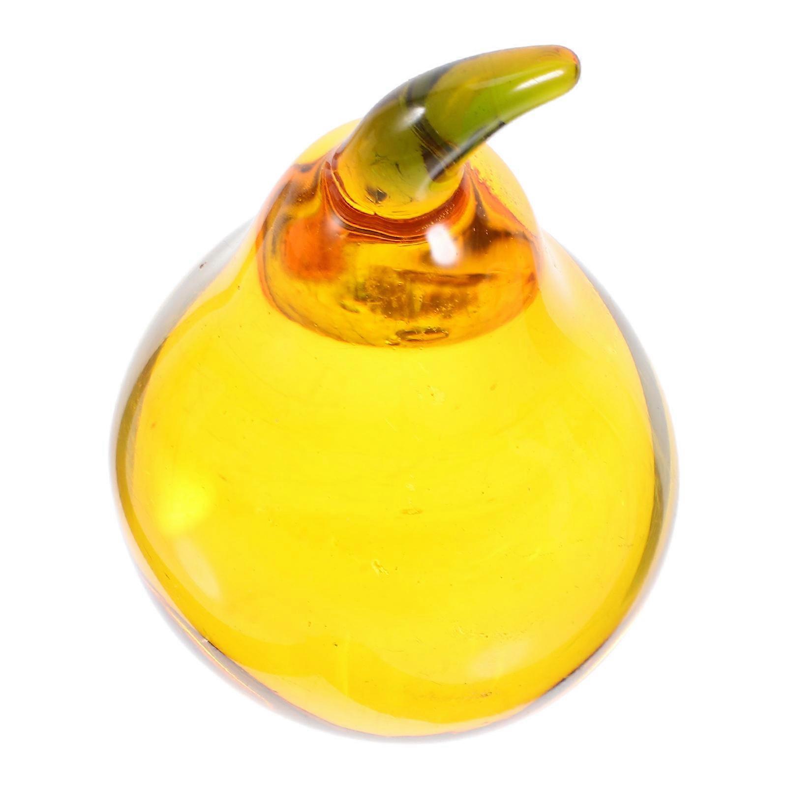 Pear Shaped Crystal Delicate Pear Decor Hand Blown Technique Collectors 7.50X5.00X4.50CM 1Set
