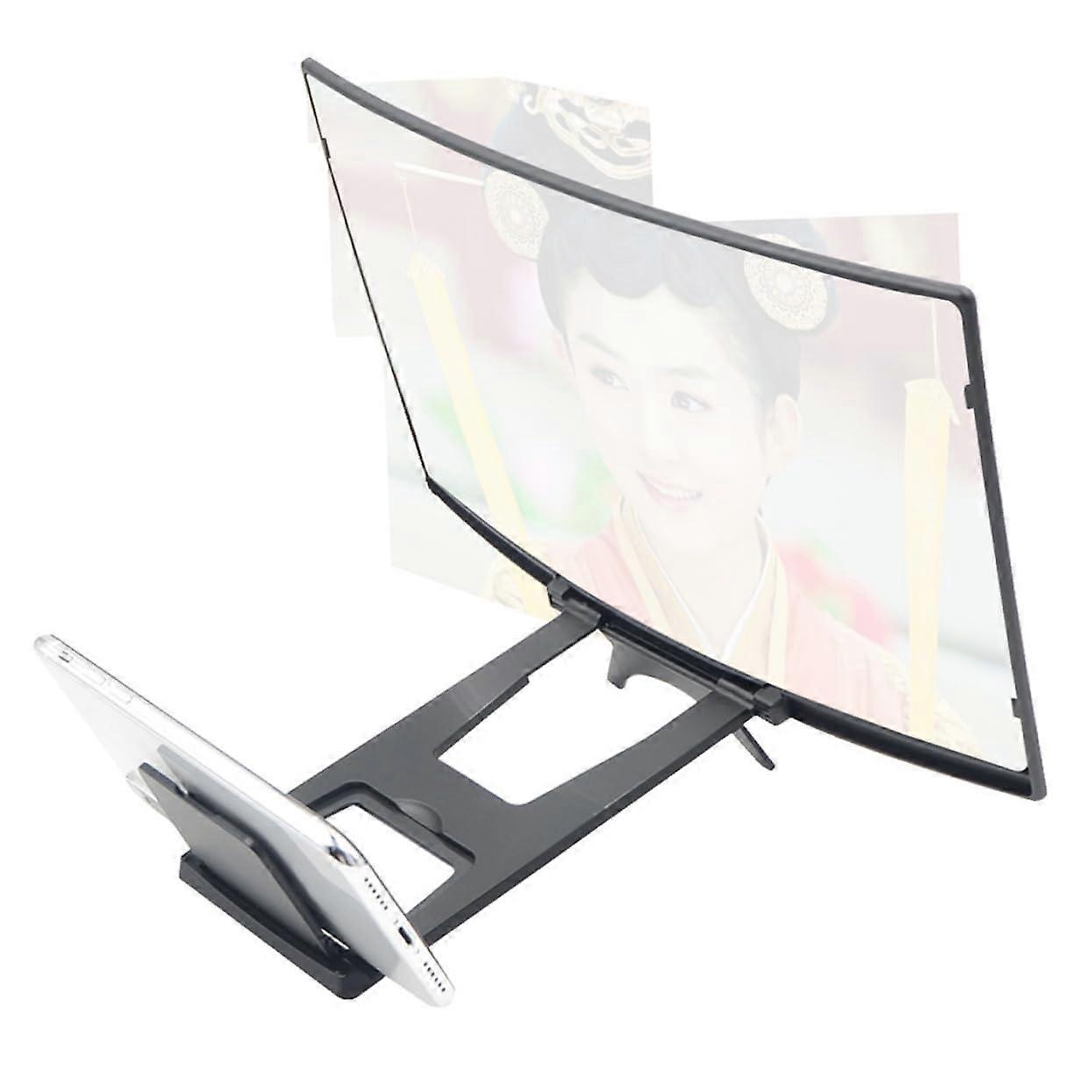 Foldable Phone Screen Magnifier With Ergonomic Phone Holder For Smartphones Home Use Clearer Video Experience