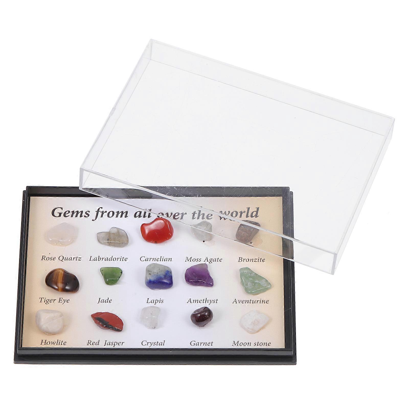 Natural Stone Specimen Set for Decoration and Teaching Assorted Color