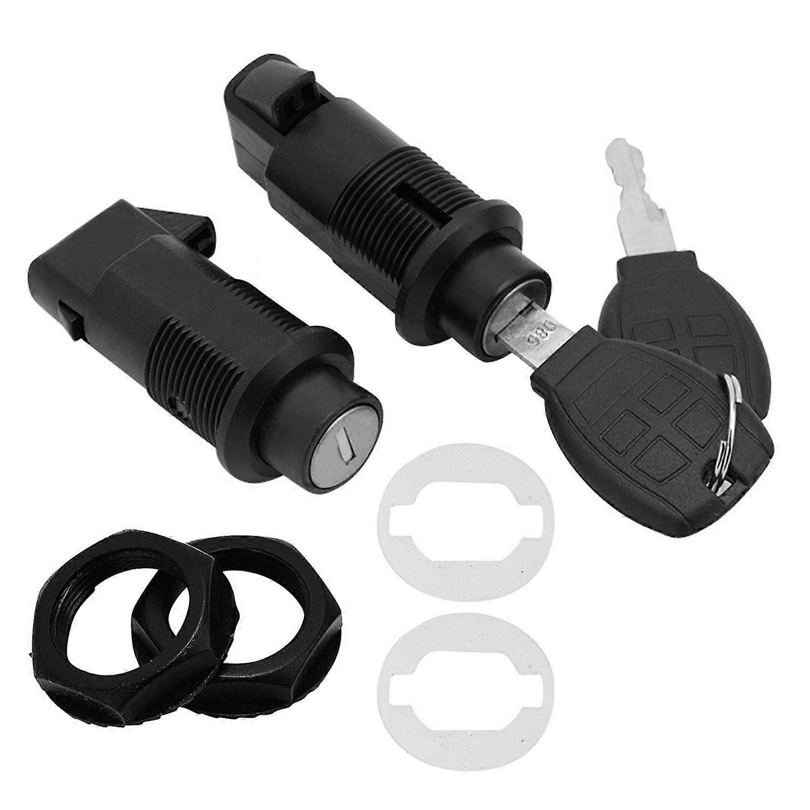 2 Keys Saddlebag Lock Set Saddle Hard Bag Security Lock Universal for Most Motorcycles Modification Lock Kits Multicolor