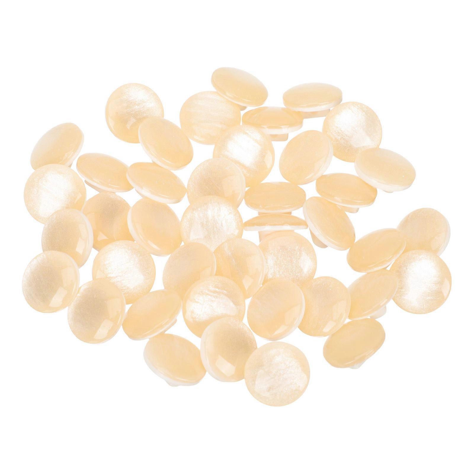 Diy Clothes Buttons Multipurpose Sewing Buttons Button Replacement Beige 1x1cm 40Pcs