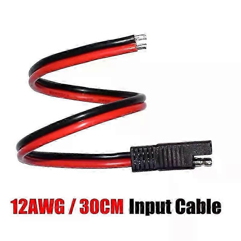 12AWG 30CM SAE Connector Extension Cable SAE Sidewall Port Quick Connector Disconnect Plug SAE Automotive Cable Wire