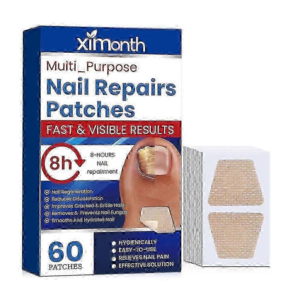 60片趾甲真菌治疗贴纸向内生长的趾甲指甲修复贴