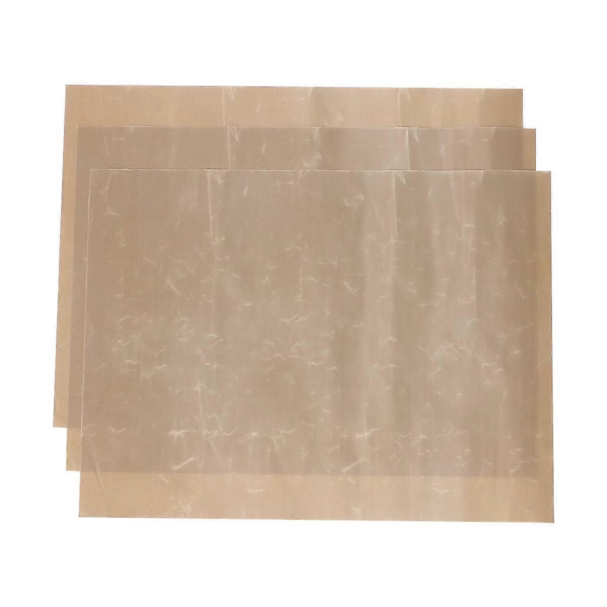 Reusable Oven Mat Liner for Bottom Made of Glass Fiber Coffee Color Safe for Baking Use 3 Pieces