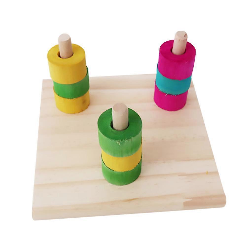 Ring Toss for Parrots Parrot Interactive Toy Parakeets Cage Accessories Round Rings Plastic Skill Development 1Set