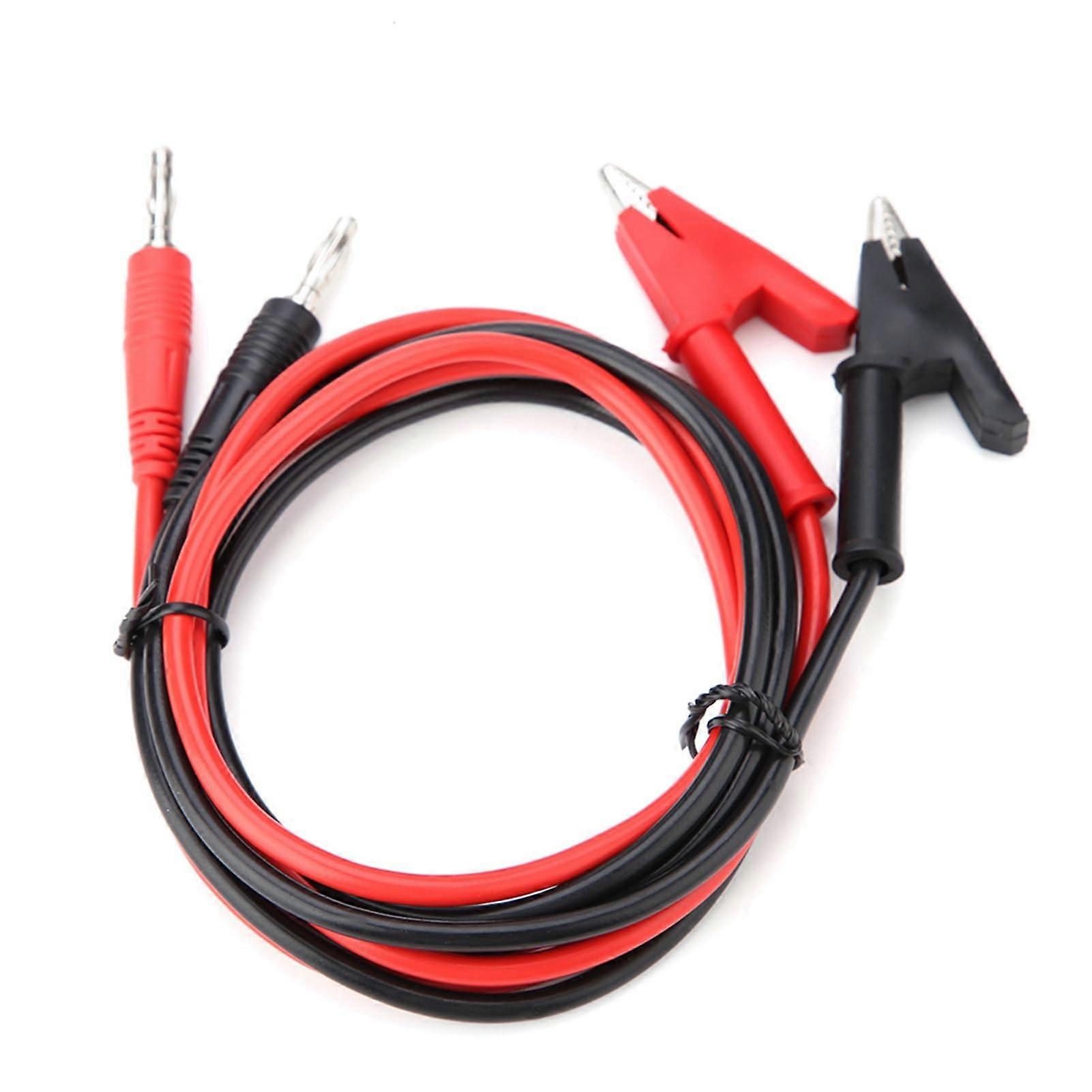 Silicone Banana Plug Lead 2 Pieces P1040 4mm Wire Alligator Clip Test Cables