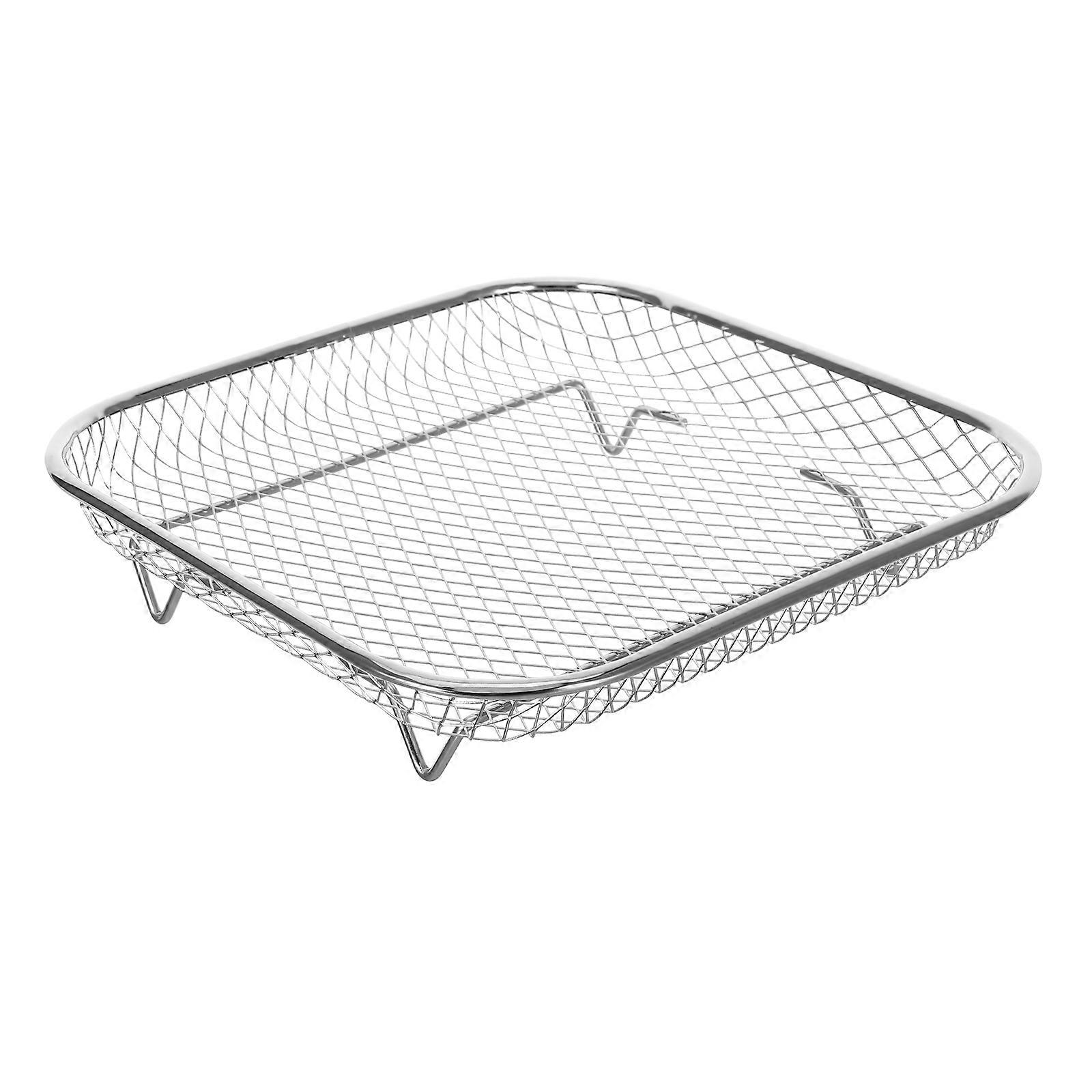 Air Fryer Accessories Stackable Dehydrating Bracket Silver 8.06X8.06X1.77in 1Set Multifunctional Design
