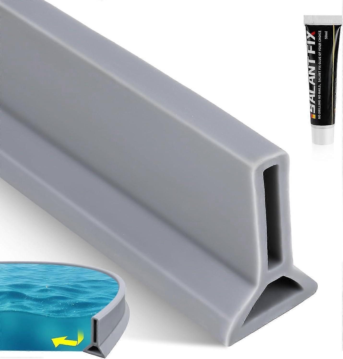 Foldable Shower Barrier, 1M Foldable Shower Barrier for Dam Wet and Dry Water Separation and Keeps Water Inside the Threshold