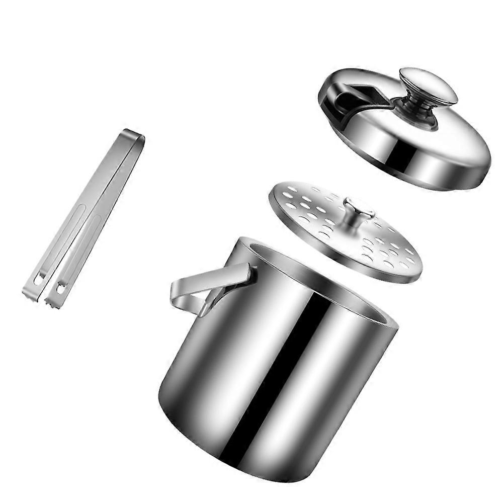Stainless Steel Ice Bucket For Use Portable Container 22.2X14CM Ice Storage 1 Set