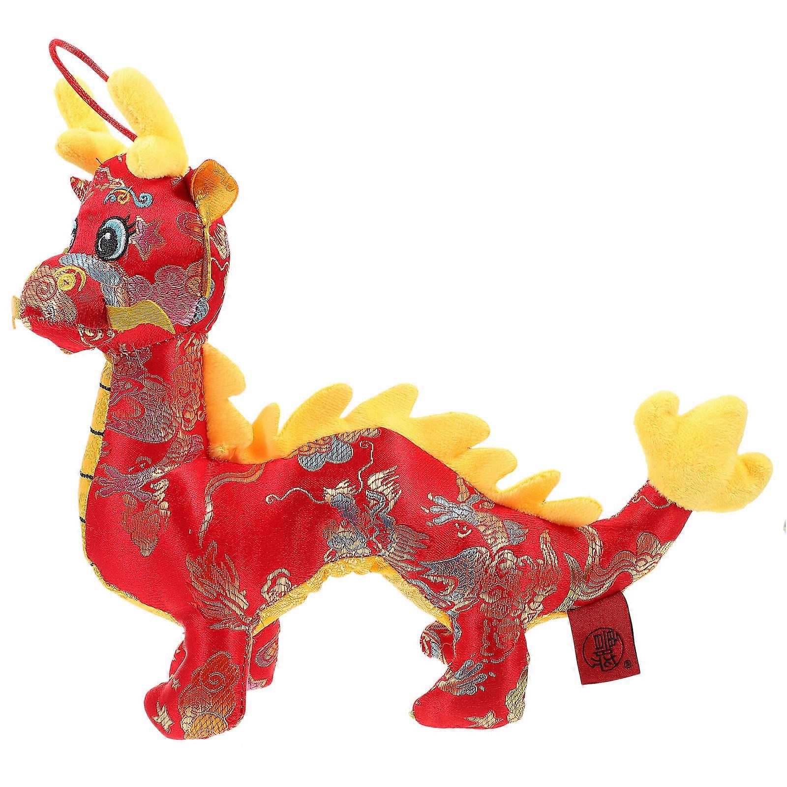 Lifelike Plush Dragon Doll Realistic Stuffed Dragon Toy for New Year Decoration