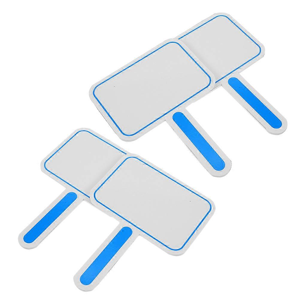 Blue Handheld Dry Erase Paddle Board for DIY Use with Comfortable Grip and Reusable Surface 4 Pieces