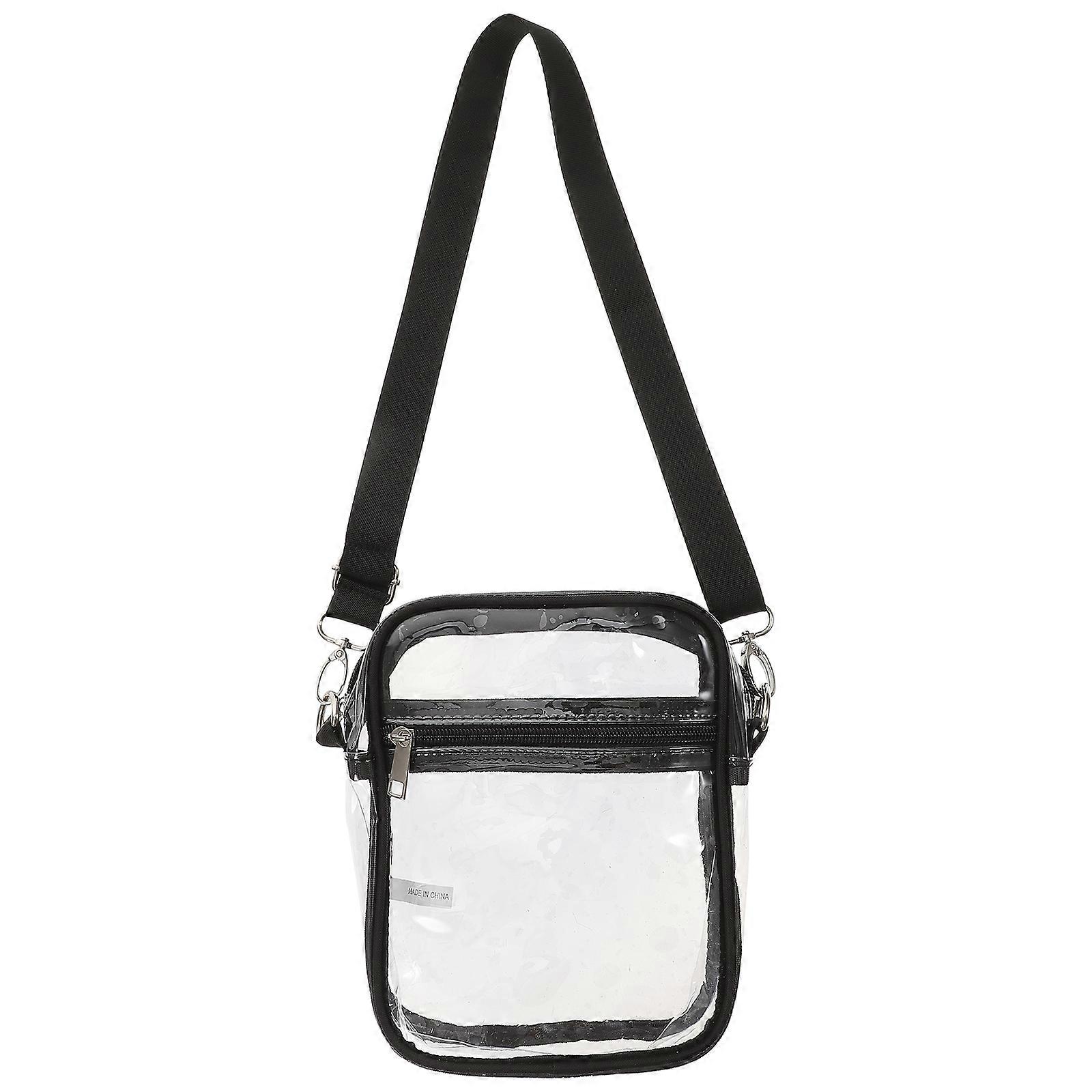 Transparent Crossbody Phone Bag for Women with Zipper Design PVC Nylon Material Great for Storage 6.5 x 4.5 inches