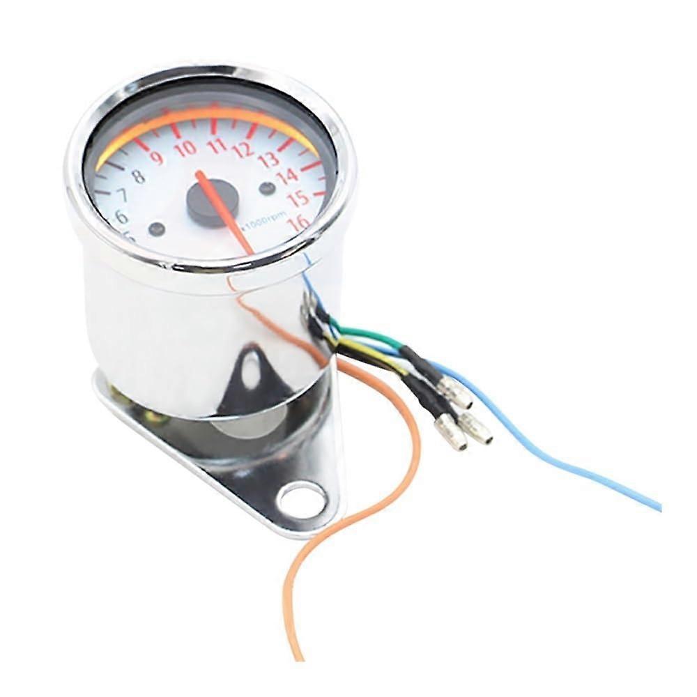 12V Motorcycle Speedometer Tachometer Gauge with Backlight for 1-3 Cylinder Engines, 16000 RPM Display