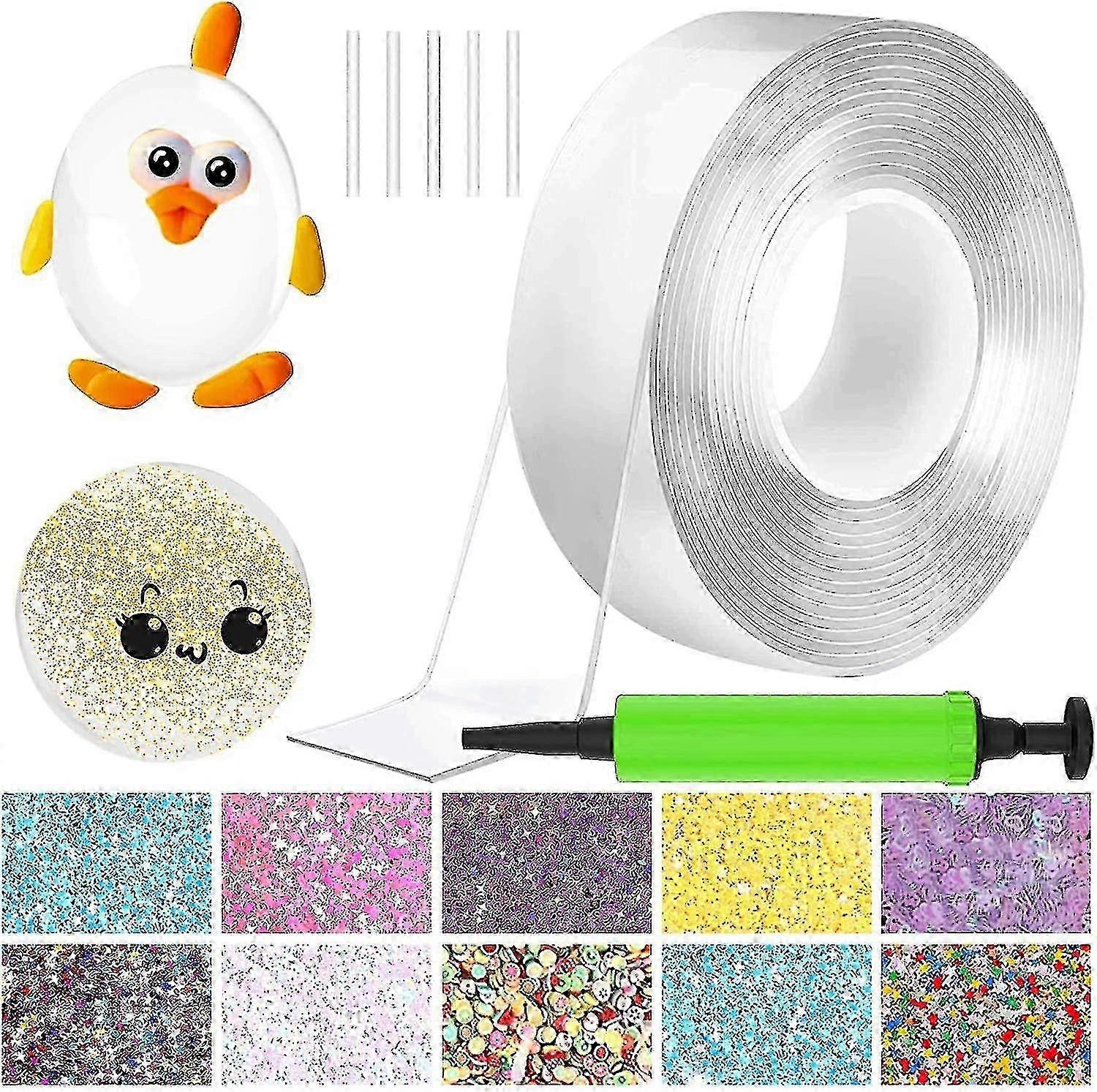 2025 Upgrade Nano Tape Bubble Kit, Double Sided Tape Plastic Bubble, fita elástica nova