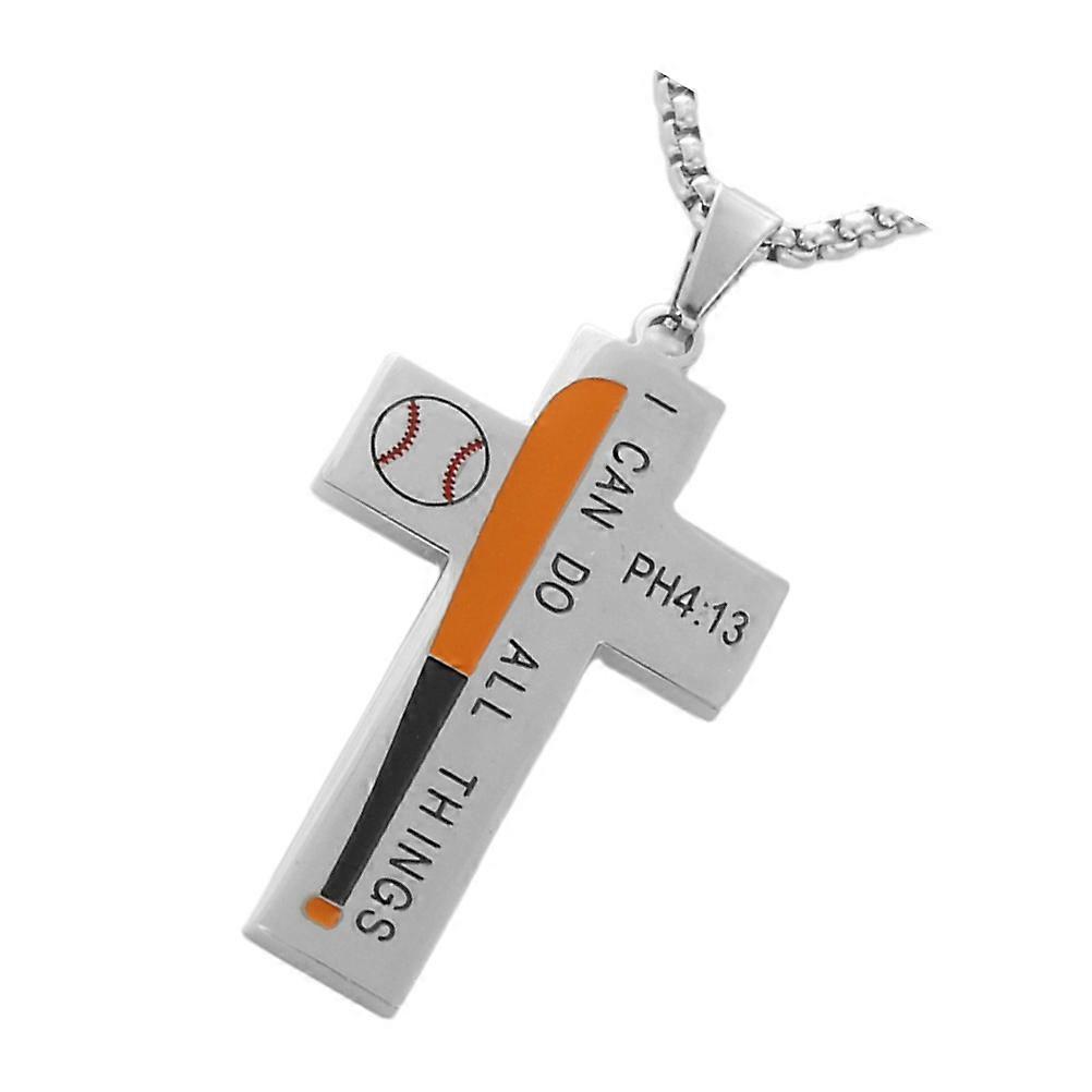 Durable Stainless Steel Cross Necklace for Men Decor Assorted Color 8 Inches