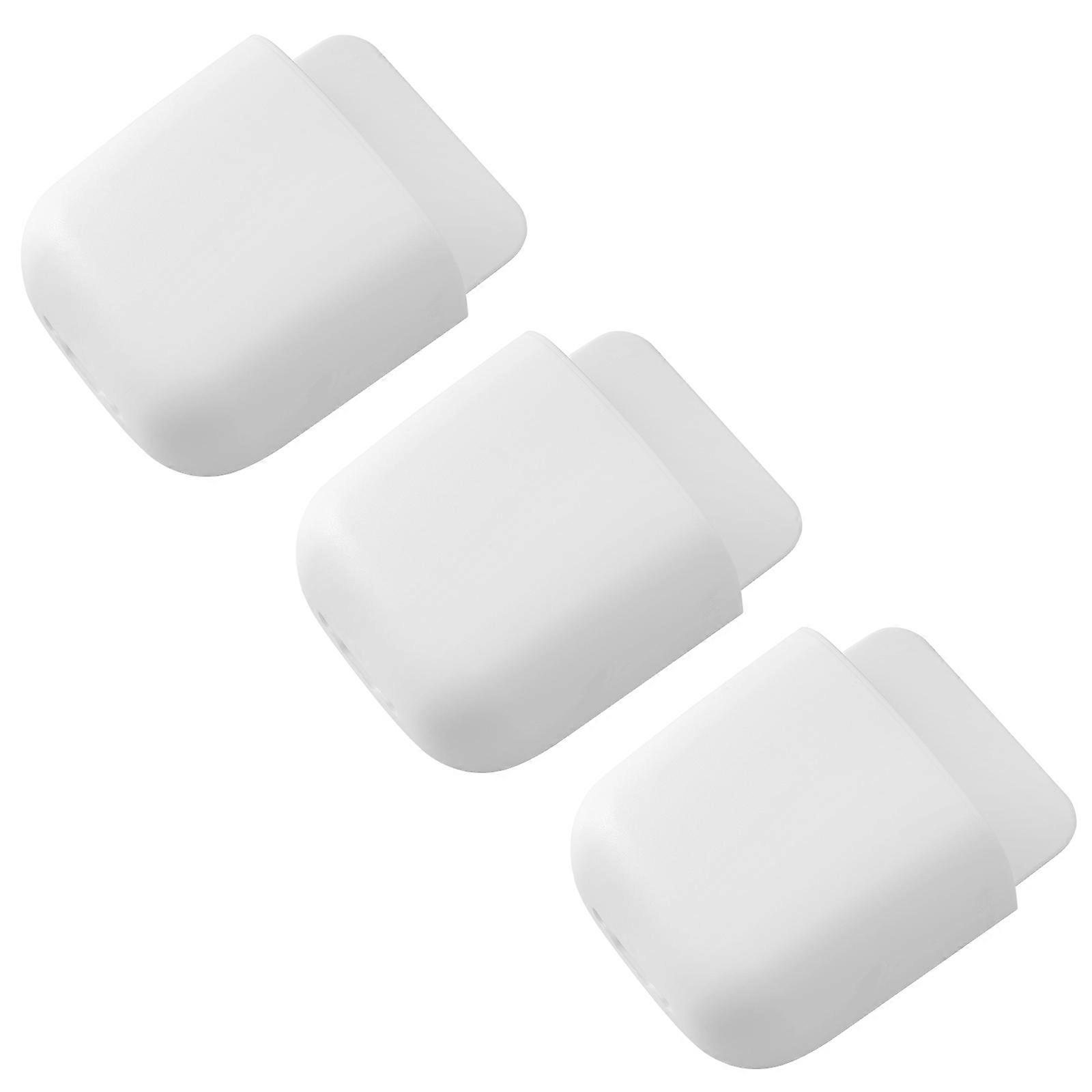 White Wall-mounted Storage Box for Cell Phone Charging Rack Made of ABS Material 3pcs Set