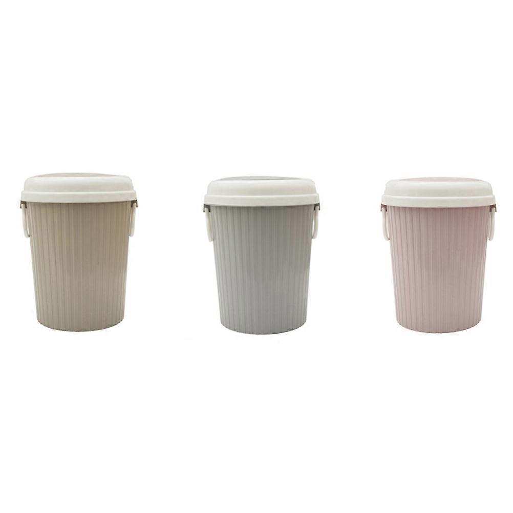 Trash Can Plastic Waste Storage Bucket Garbage Storage Portable Easy to Use Lid Flicking Small 1Pack