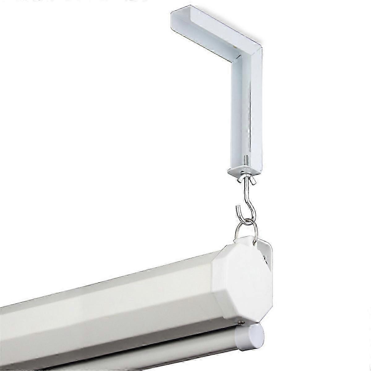 2Pcs Projector Curtain Hanger Projector Screen L-Bracket Mounting Hanger Holder Adjustable Extension