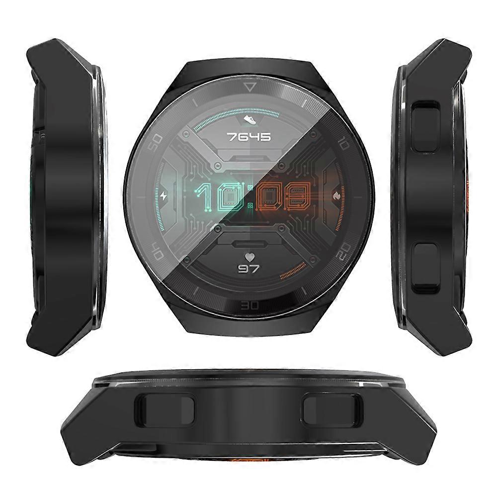 Protective Case for Watch Full Screen Guard Against Dust and Scratches TPU Black Fits