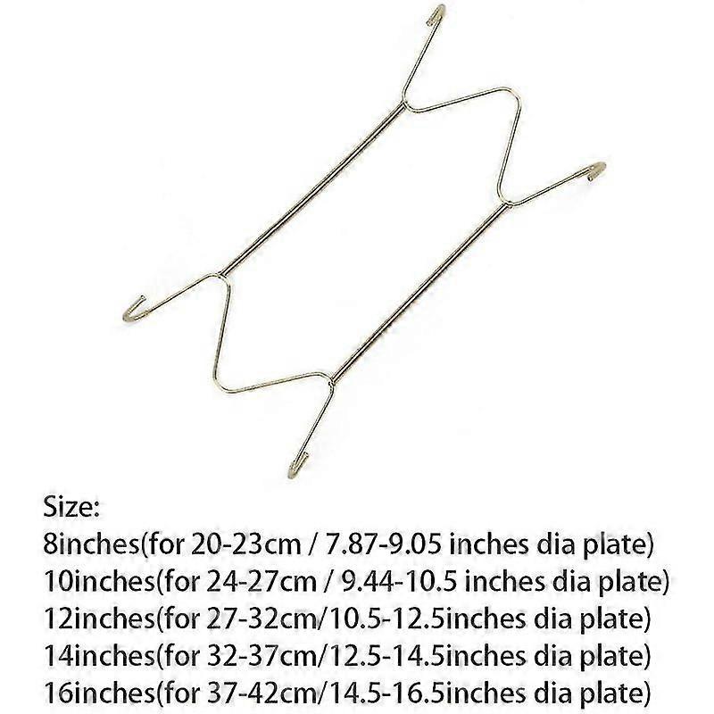 Luxora 12Pcs Decorative Wall Plate Hooks 6"/8"/10"/12"/14"/16" for Kitchen Tableware Storage