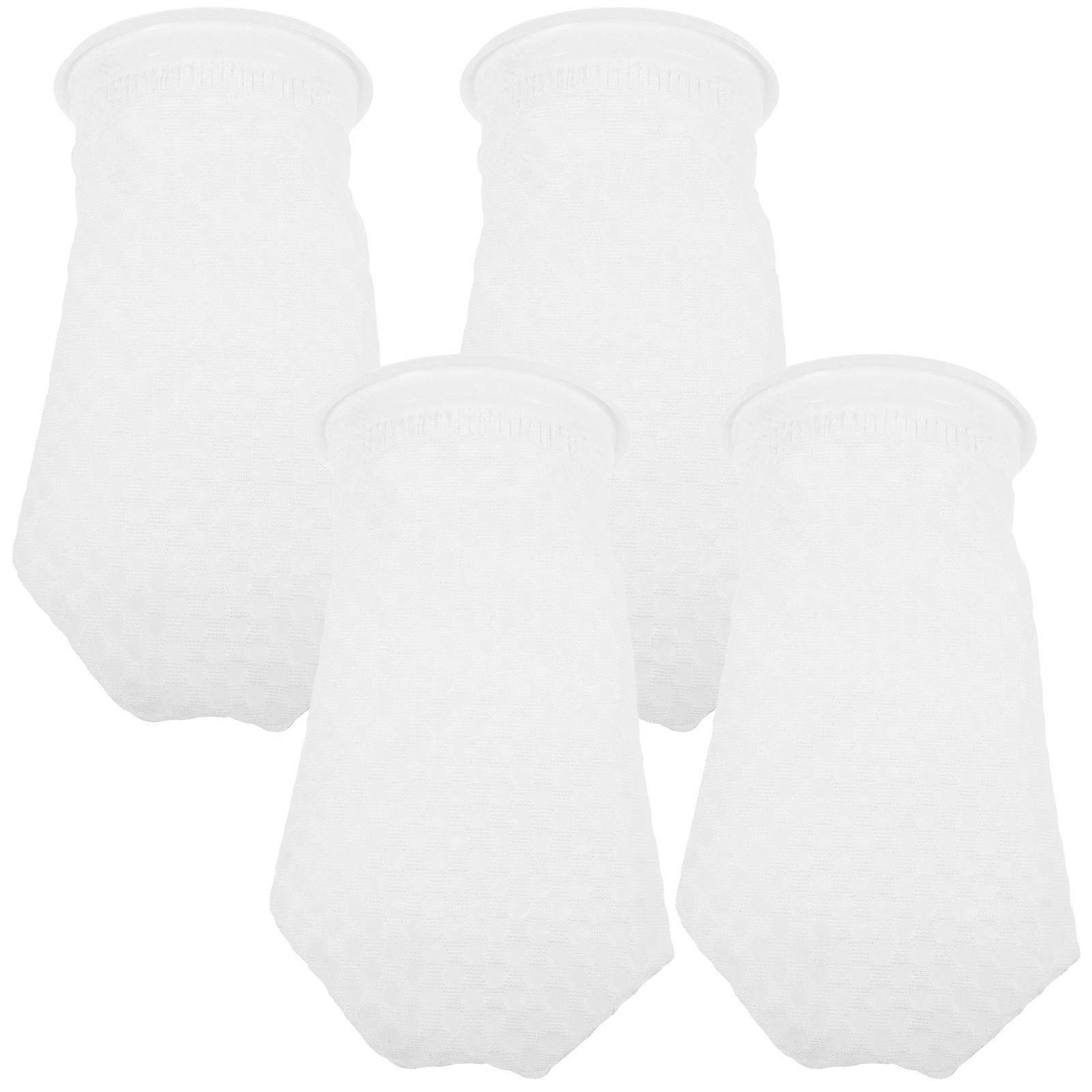 White Fish Tank Filter Socks with High Water Penetration Efficiency for Clean Environment 4 Pieces