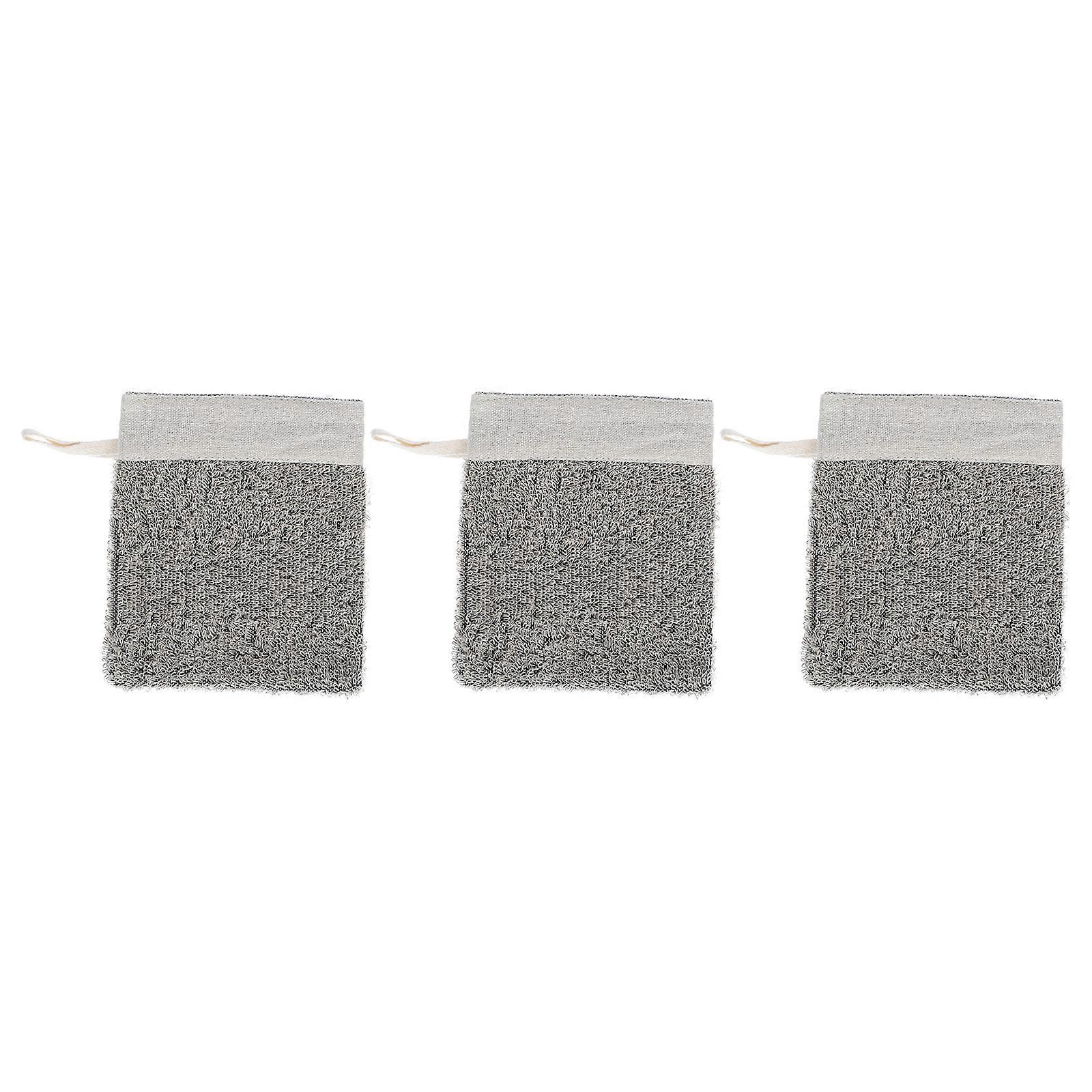 Exfoliating Soap Foaming Bag Face Washing Gloves Bathing Towel 3Set For Cleaning Body And Personal Hygiene