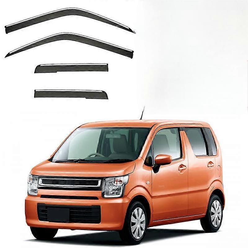 Car Side Window Rain Guards For Suzuki Wagon R MK6-MH35S-55S-85S-95S 2017+ Side Window Deflectors
