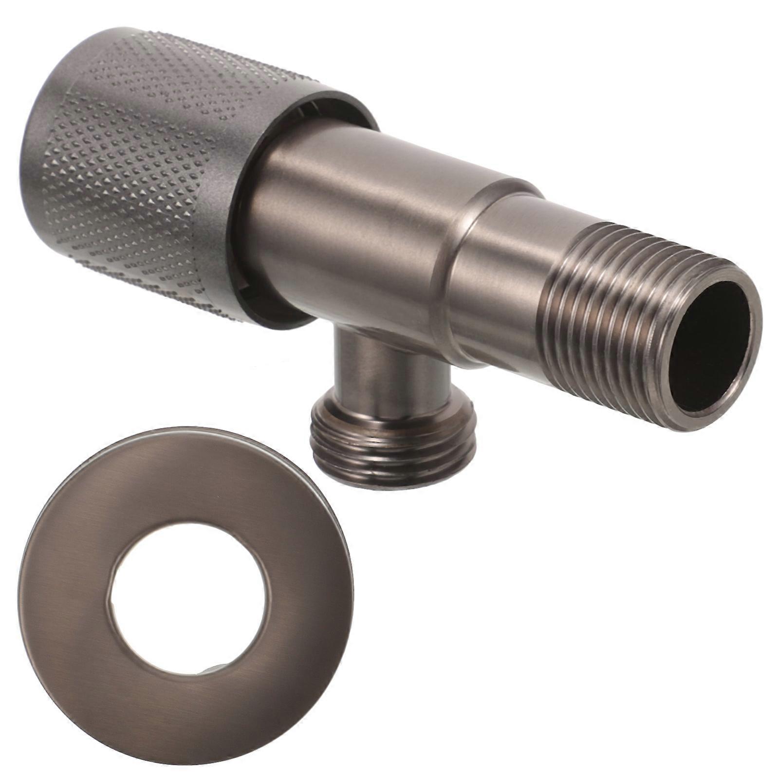Rust Resistant Faucet Adapter With Multi-source Connection For Bathroom Use And Homeowners Featuring A Triangular Valve 1Pack