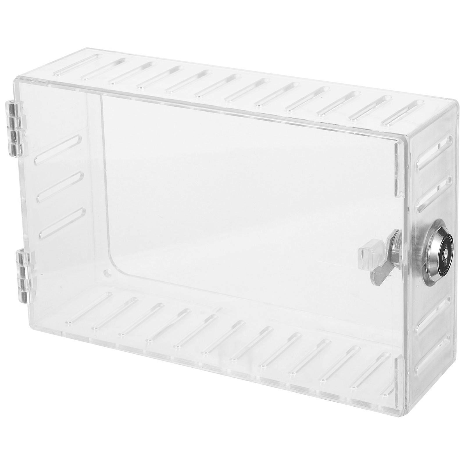 Locking Thermostat Cover Constructed from Transparent Acrylic for Effective Home Security 1Pack