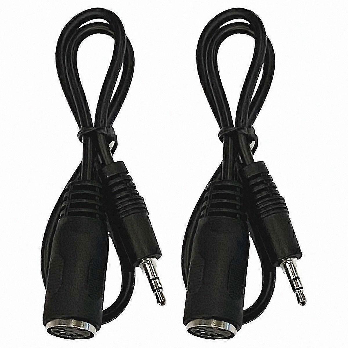 2-Pack MIDI to 3.5mm Audio Adapter Cable, 20 Inch Length for Musical Instruments Connection and Sound Equipment Compatibility