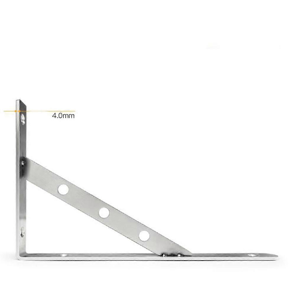 Durable Wall Shelf Support Brackets with Stainless Steel Triangular Design for Strong Holding 2 Pcs