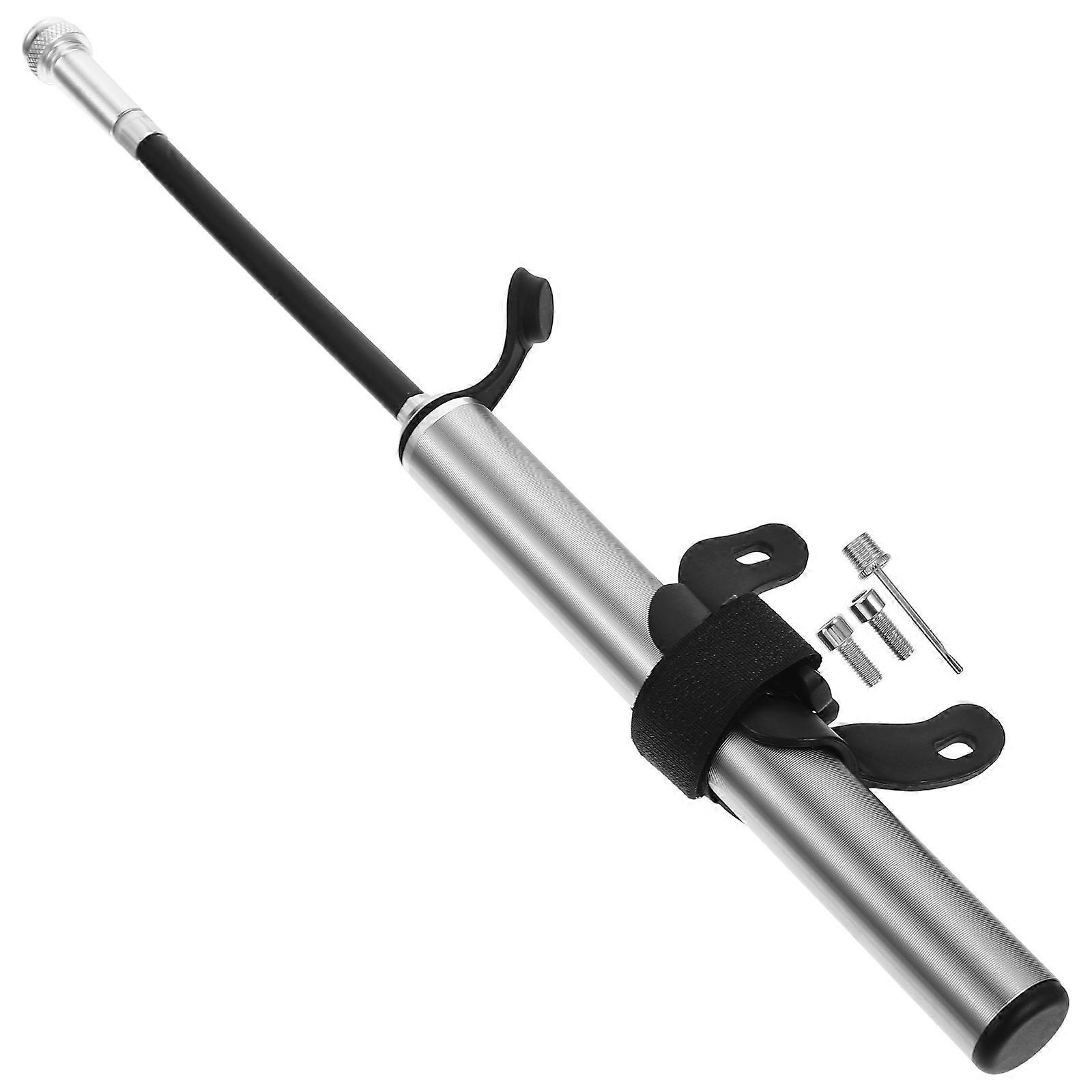 High Pressure Inflation Bike Pump 1 Set Designed For Cyclists With Ergonomic Style In Silver Color For Quick Tire Inflation