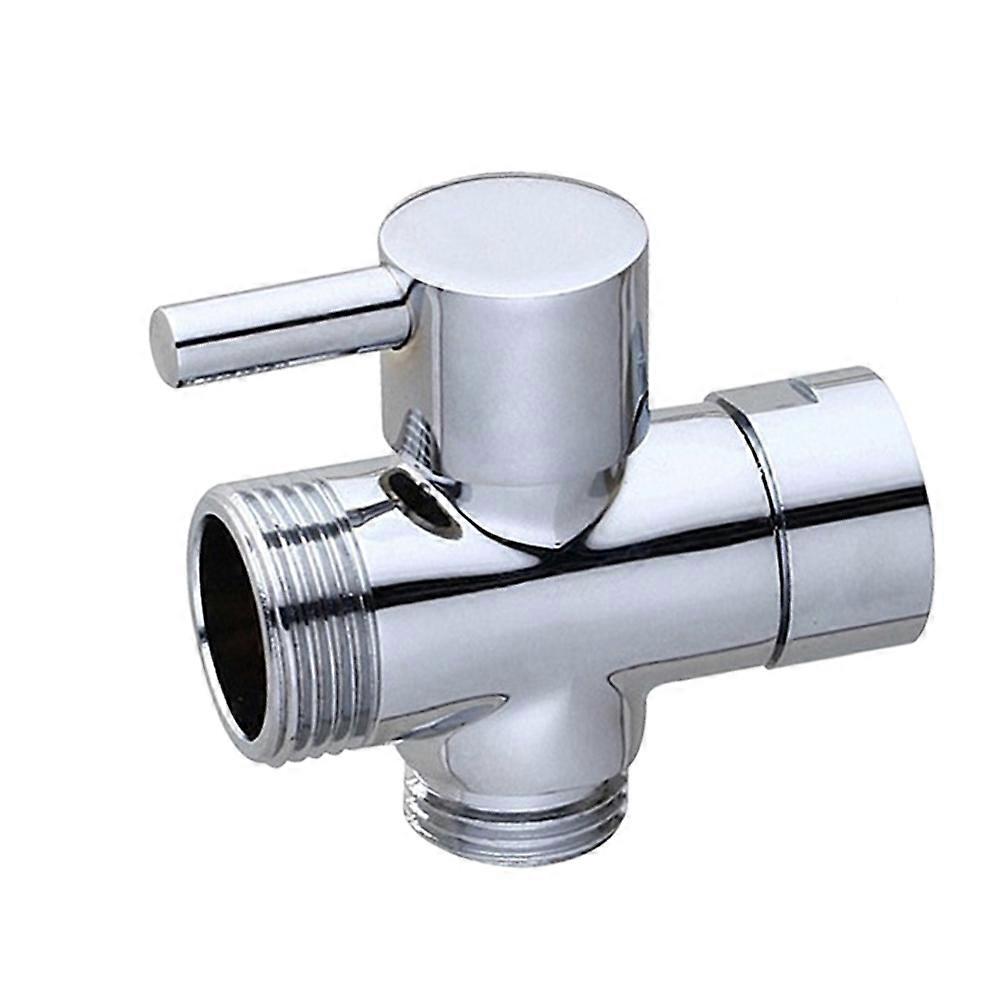 Bathroom Angle Valve with 1/2 Inch Size for Shower and Toilet Use Copper Material Silver Color Easy to Install