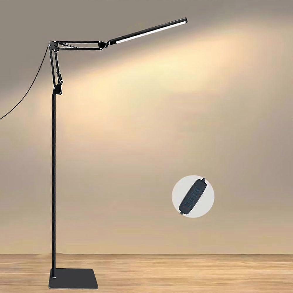 LED floor lamp with 10step dimming, 360° rotation, 3level dimming, adjustable height, white/neutral/warm light.