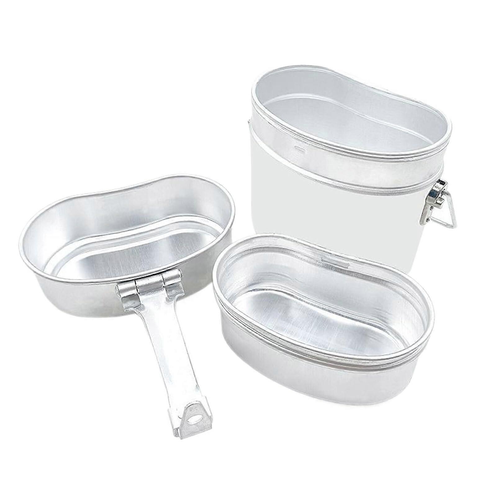 Camping Picnic Food Storage Box, Steam and Cooking Function, Lightweight and Easy to Carry Materials, Can Be Opened, Pure Aluminium Pure Aluminum