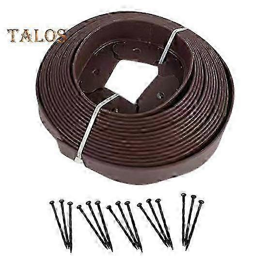 Landscape Edging Border No Dig All-weather Garden Isolation Edging Border with Spikes Easy-to-Install Cuttable Isolation Edging for Flower Beds Yard