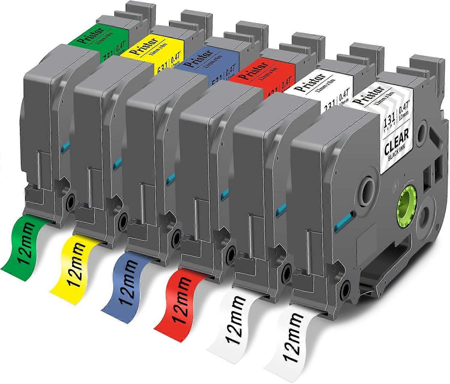 Br0ther compatible label tape 6 rolls TZe series is suitable for a wide range of models and is universally compatible with mainstream PT printers