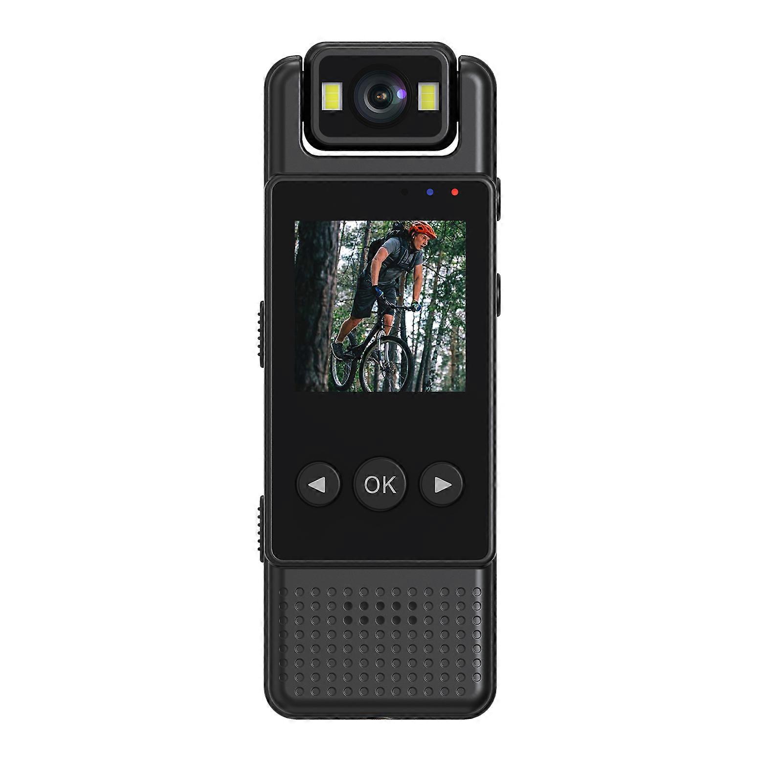 1.3" Body Camera with 180° Rotatable Lens, o & Video Recording, Portable 64G Camcorder