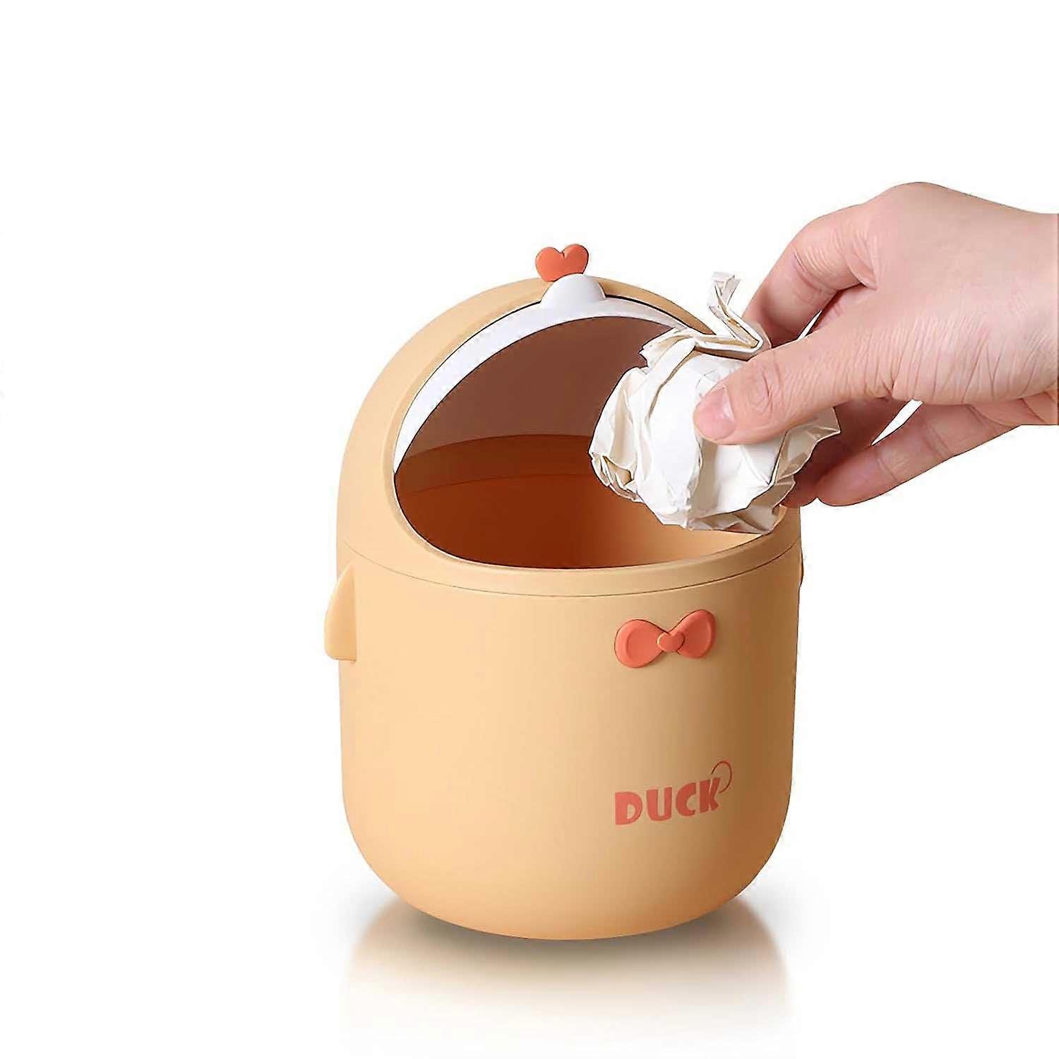 1pc  Cute Desktop Trash Can Wastepaper Basket, Creative Mini