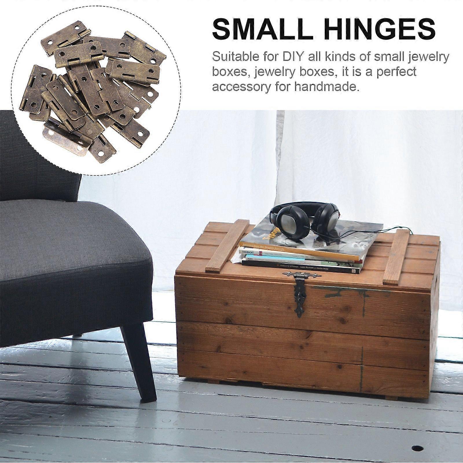 20pcs Small Hinge Bird House Hinge Iron Folding Hinge Replacement Accessory