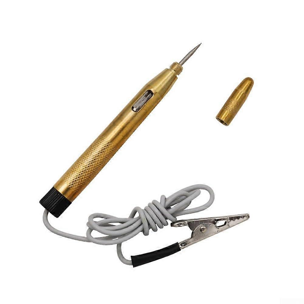 Circuit Voltage Tester Pen With Probe Light Metal Body For Car Auto Motorcycle Low Voltage 6V 12V 24V Detector