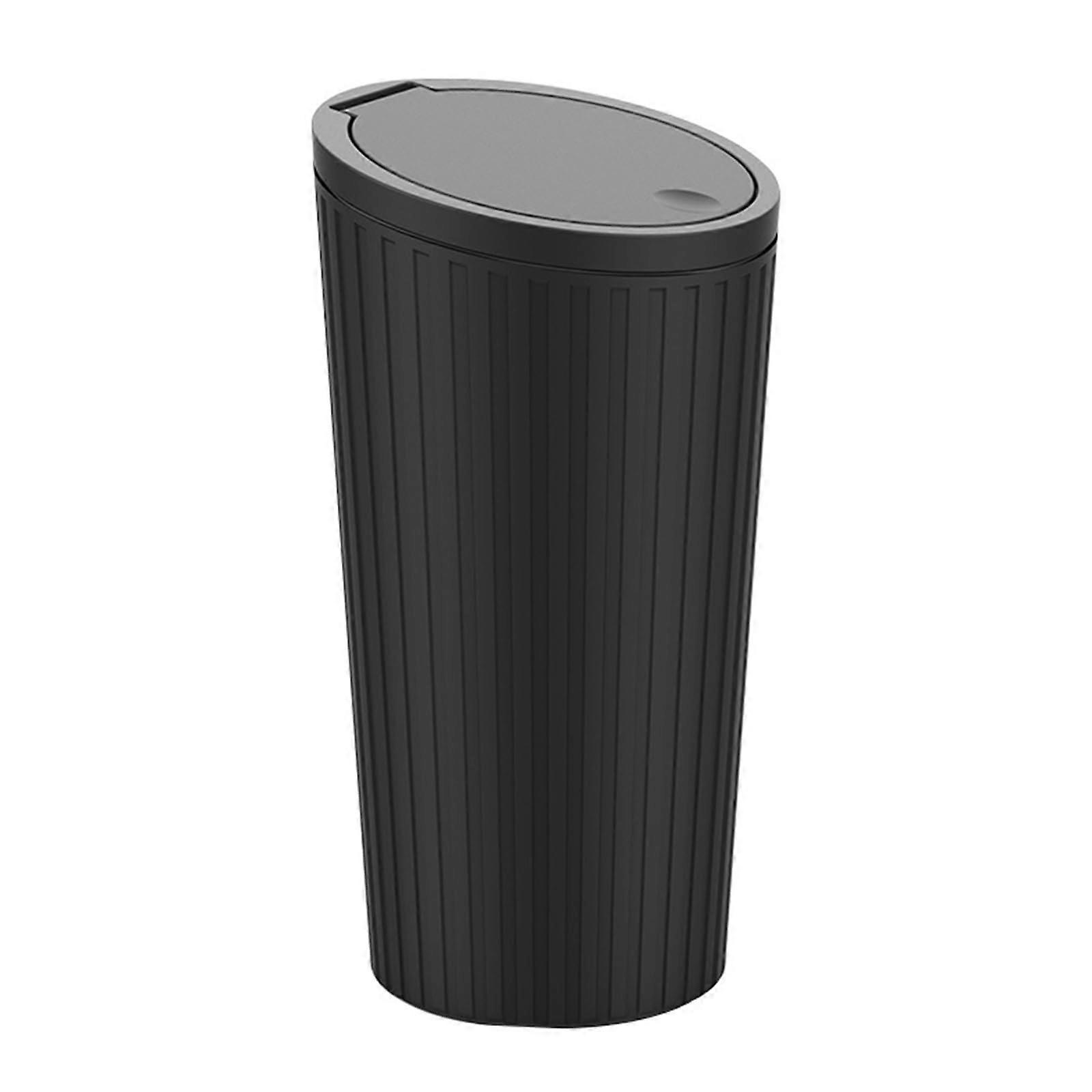 Car Trash Can Cup, Multipurpose Trash Bin For Office And Home, Black, Pressing Lid