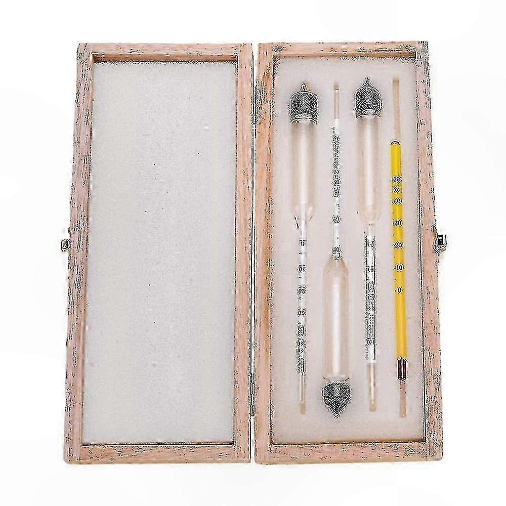 3-Piece Alcohol Meter Set for Testing Concentration and Hydrometer Solutions
