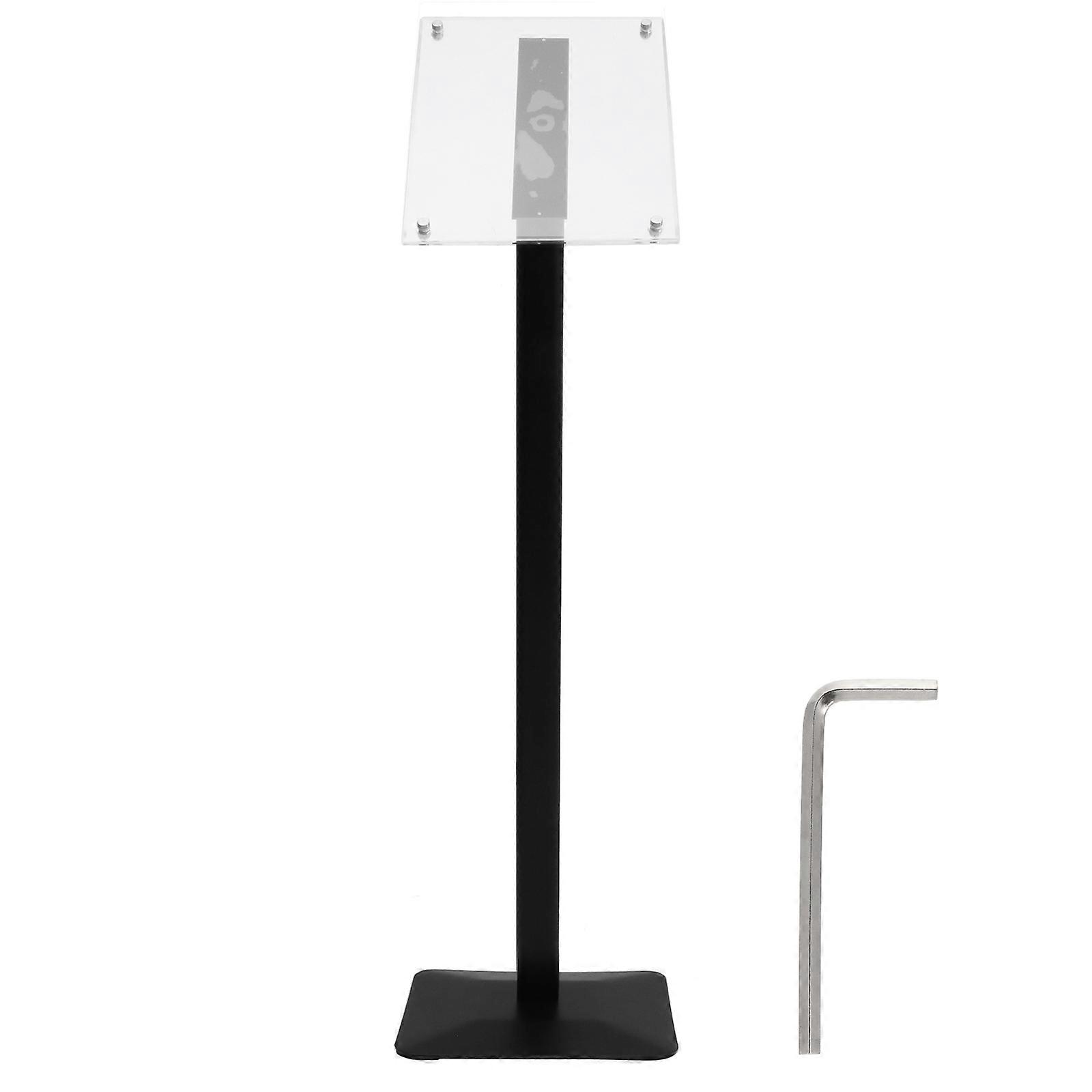 Pedestal Poster Sign Stand Acrylic Display Rack Black Information Display 1Set