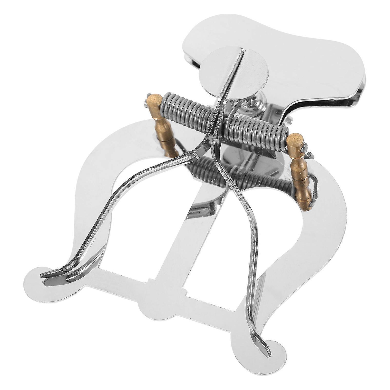 Silver Trombone Music Sheet Clip for Saxophone with 1Set Cleaning Cloth